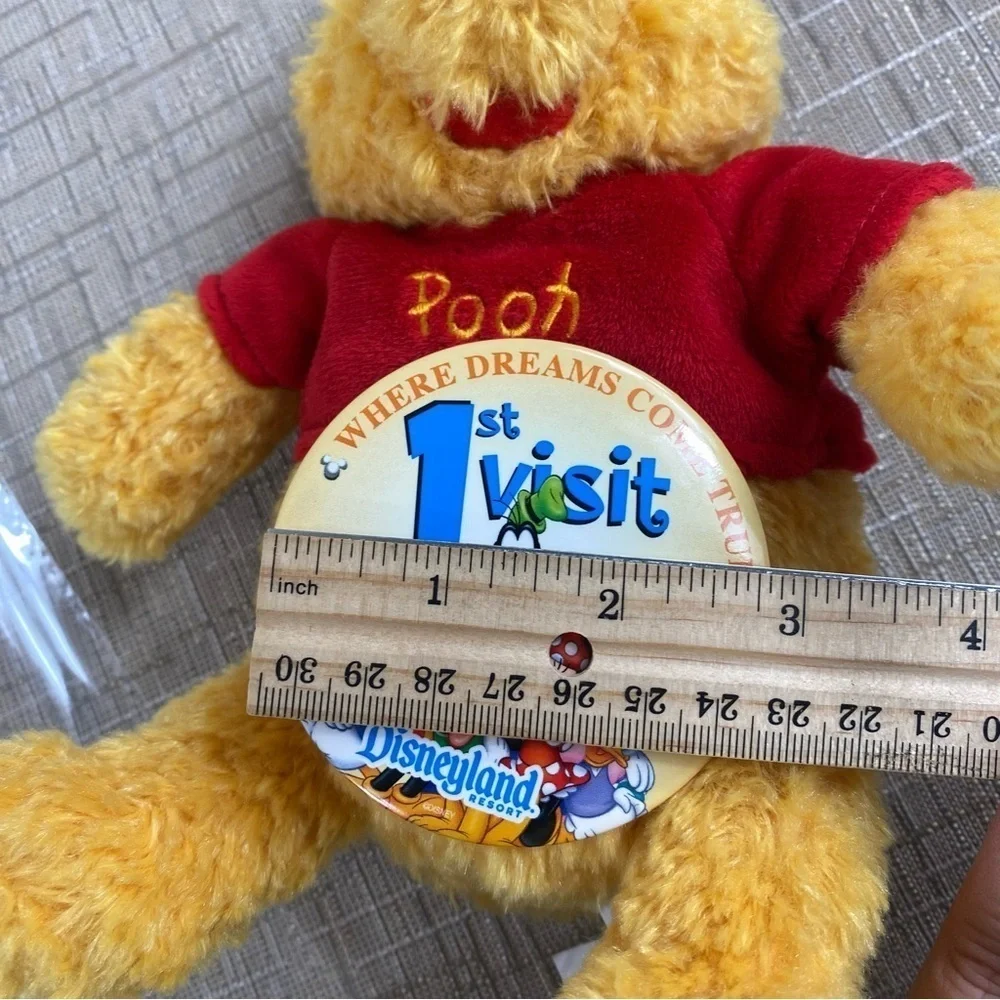 Disney‎ Parks Winnie the Pooh Stuffed Animal w/1st Visit Disneyland Pin